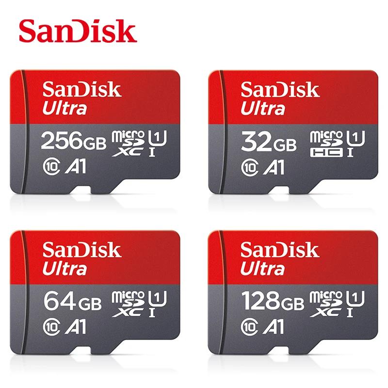 Sandisk ޴ Ʈ ũ SD ī, SD TF ÷ ī, ޸ ī Ŭ 10, 128GB, 32GB, 64GB, 256GB, A1
